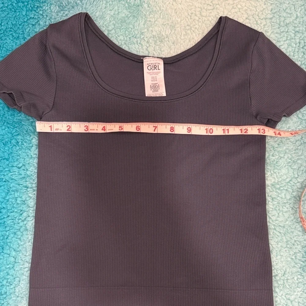 🔥Athleta Girl Slate Blue Short Sleeve Top🔥
